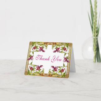 Carte de remerciements floral
