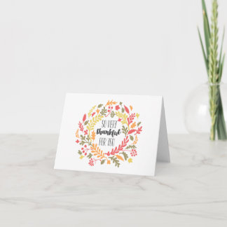Carte de remerciements Floral Aquarelle // Automne