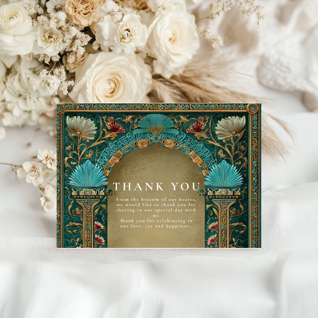 Carte De Remerciements Floral Arch Islamic Wedding (Créateur téléchargé)
