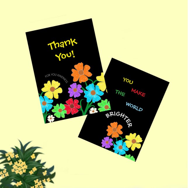 Carte De Remerciements Floral blossom (Créateur téléchargé)