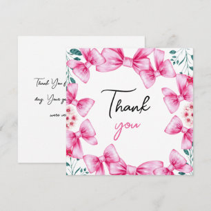 Carte De Remerciements Floral Bow Coquette Sweet 16 Anniversaire