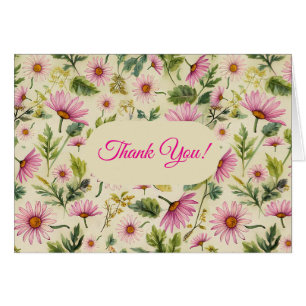 Carte de remerciements floral de printemps