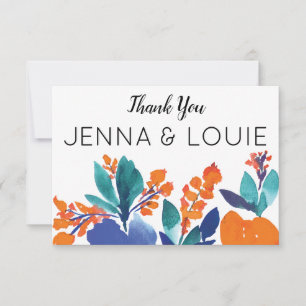 Carte de remerciements floral dynamique