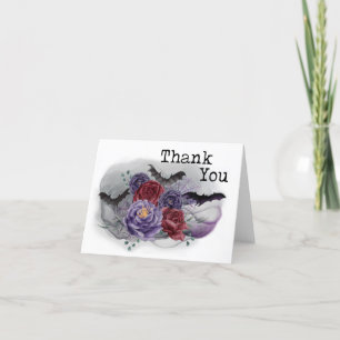 Carte de remerciements Floral éffrayant