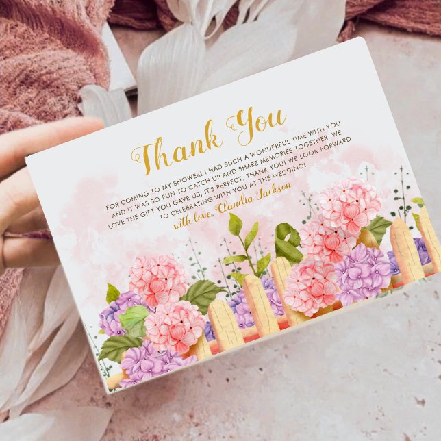 Carte De Remerciements Floral Garden She’s Fresh Bridal Shower Thank You (Créateur téléchargé)