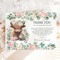 Floral Greenery Sweet Highland Baby shower de vach