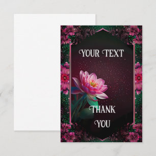 Carte De Remerciements "Floral Lotus Mariage Suite   Starry Night Romance