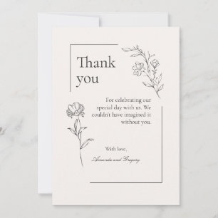Carte de remerciements Floral moderne