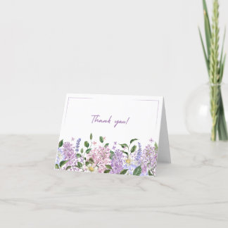 Carte de remerciements floral pliable
