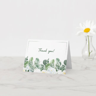 Carte de remerciements floral pliable