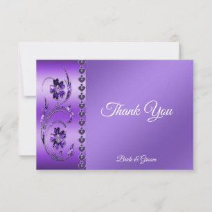 Carte de remerciements Floral pourpre