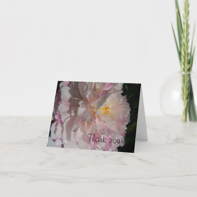 Carte de remerciements floral rose (Devant)