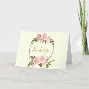 Carte de remerciements floral rose vif