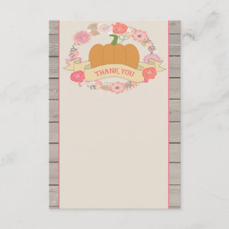 Carte de remerciements floral rustique de