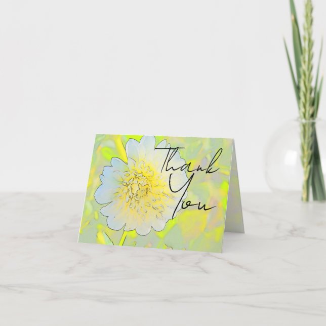 Carte De Remerciements Floral "Thank You" Card (Devant)