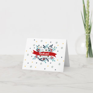 Carte De Remerciements Floral Thank You with Optional Photo