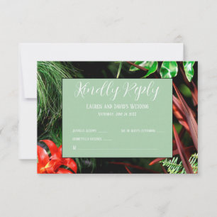 Carte De Remerciements Floral Tropical, Couleurs Terre, Moderne, Mariage,