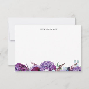 Carte De Remerciements Floral violet moderne personnalisé