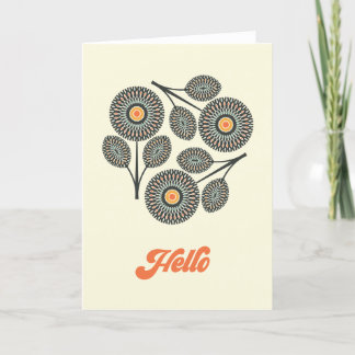 Carte de remerciements Florale moderne du milieu d