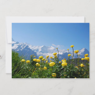 Carte De Remerciements Flowers (homonymie) Eiger Monch Swiss Alps