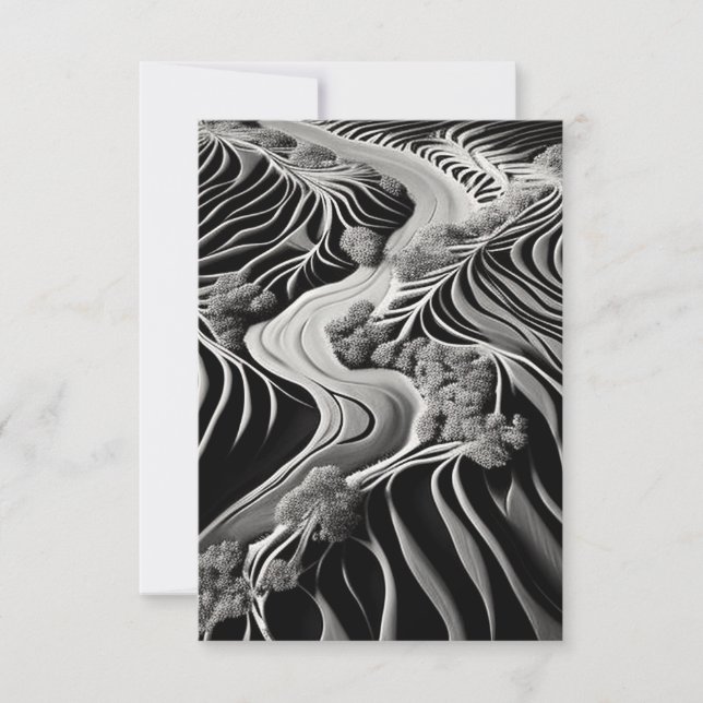 Carte De Remerciements Flux fractal (Devant)