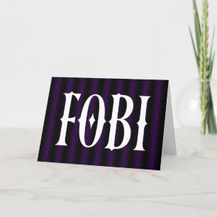 Carte De Remerciements FOBI Peur d'être inclus Humour antisocial