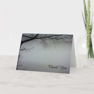 Carte De Remerciements Fog on a winter's day in Maine