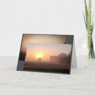 Carte De Remerciements Foggy Morning Farm