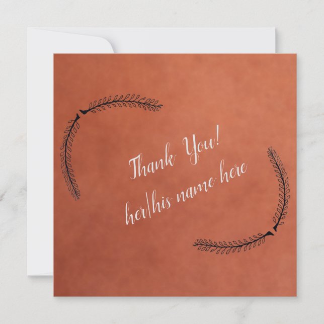 Carte De Remerciements Folded Thank You Card (Devant)