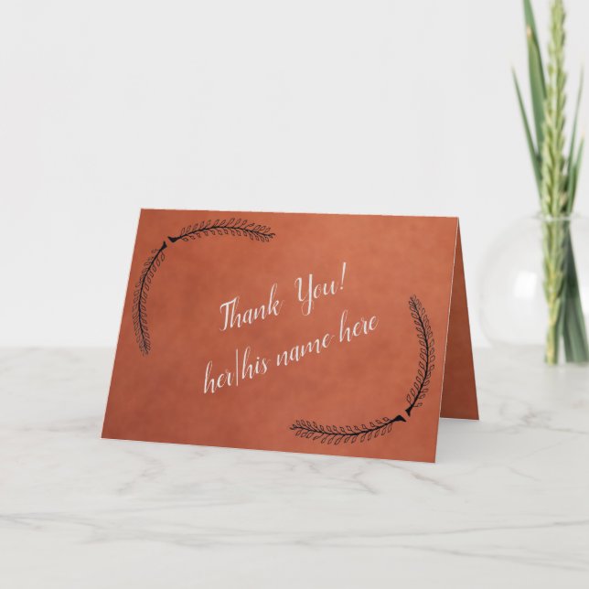 Carte De Remerciements Folded Thank You Card (Devant)