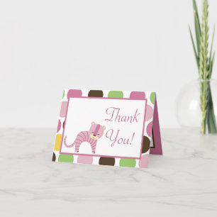 Carte De Remerciements Folded Thank you Card Jungle Queen Tiger Safar