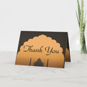Carte De Remerciements Folded Thank You Card Taj Mahal Sunset