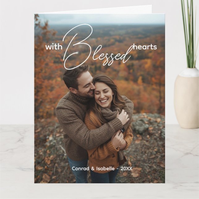 Carte De Remerciements FoldledCarte Thanksgiving, Élégante lettre personn (Devant)