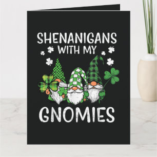 Carte De Remerciements Folies de la Saint-Patrick avec le Gnome Gnomies