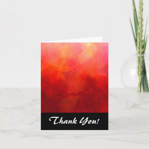 Carte De Remerciements Fond aquarelle orange jaune rouge foncé