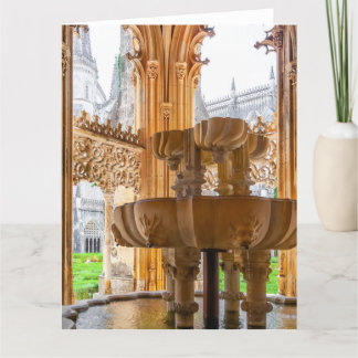 Carte De Remerciements Fontaine gothique et cloître. Monastère de Batalha