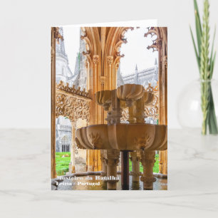 Carte De Remerciements Fontaine gothique et cloître. Monastère de Batalha