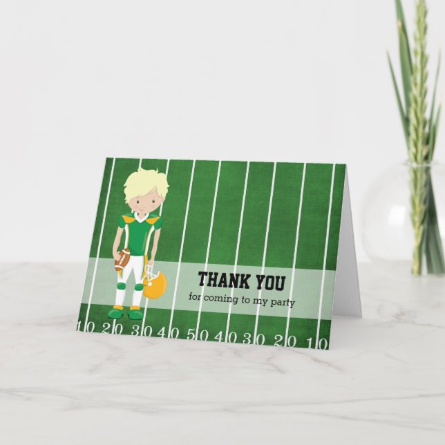Carte De Remerciements Football (Devant)