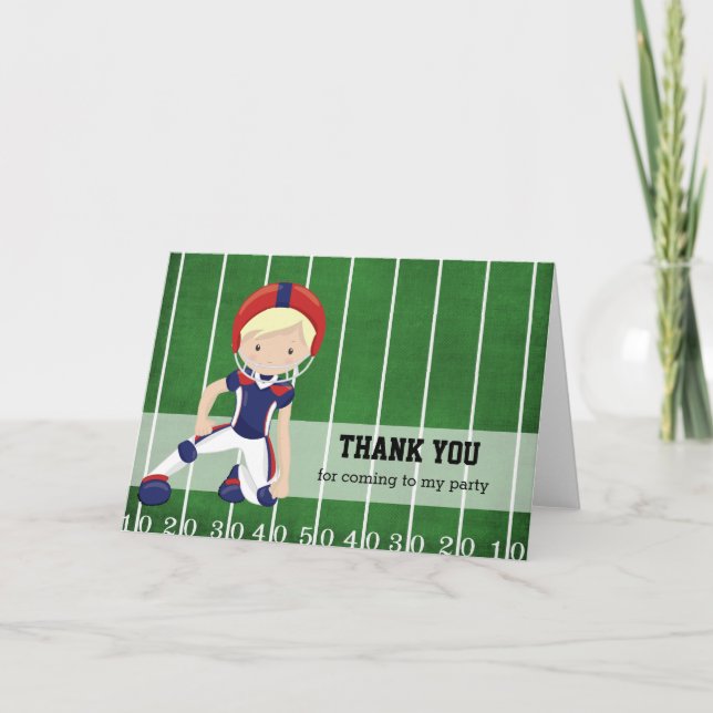 Carte De Remerciements Football (Devant)