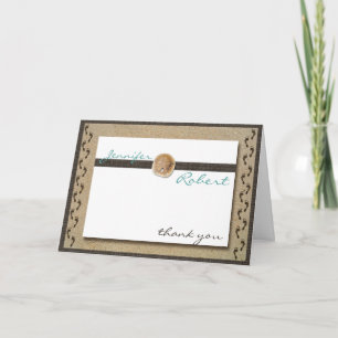 Carte De Remerciements Footprints in the Sand Thank You