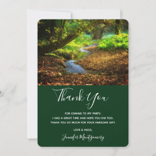 Carte De Remerciements Forest Creek Belle nature Paysage Photo