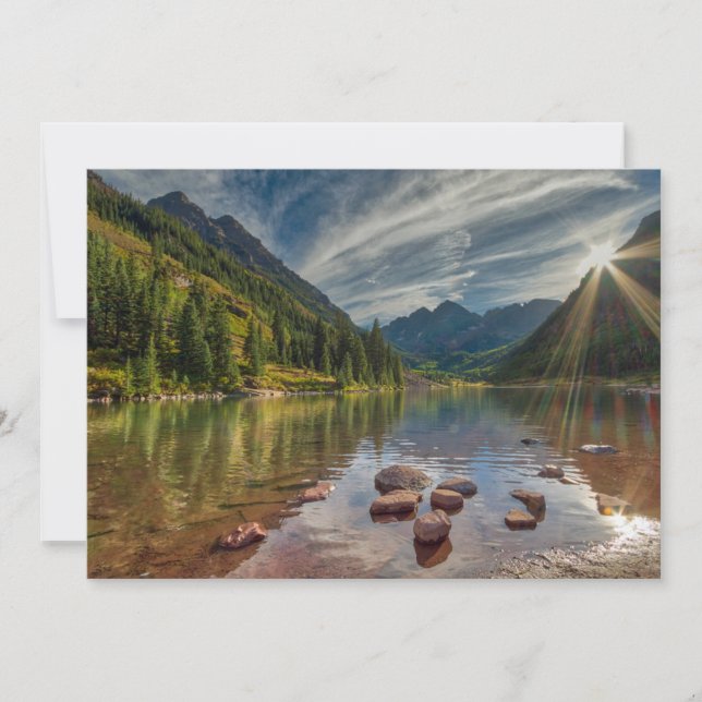 Carte De Remerciements Forest | Maroon Bells Colorado (Devant)