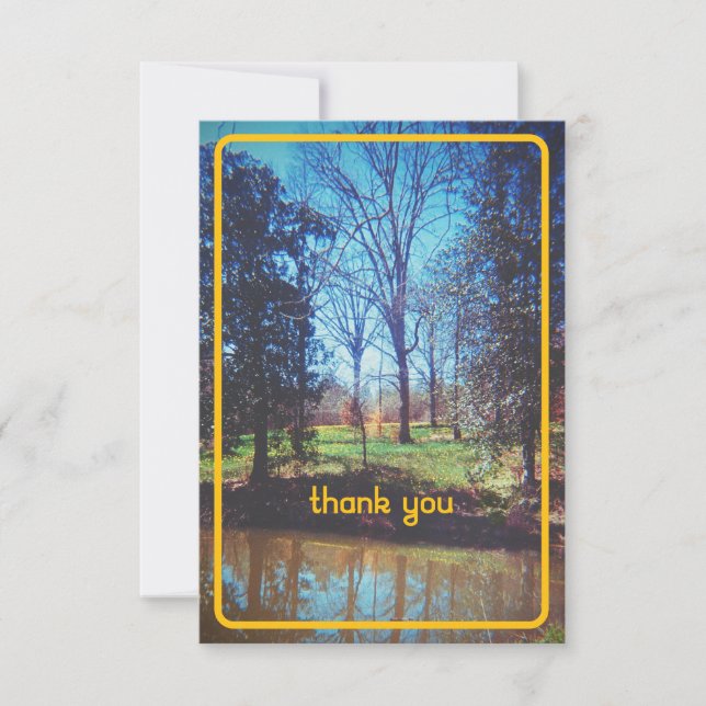 Carte de remerciements forestier de la jonquille v (Devant)