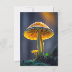 Carte De Remerciements Forêt de champignons Calme Nature paisible Zen