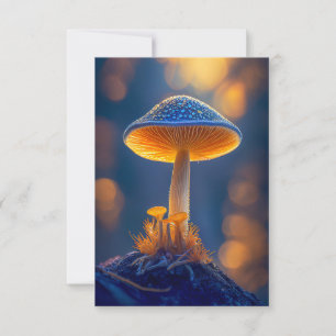 Carte De Remerciements Forêt de champignons Calme Tranquille Nature Paisi