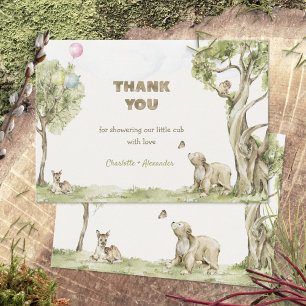 Carte De Remerciements Forêt de Contes de Fées Ours à peine attendre