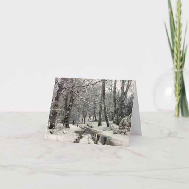 Carte De Remerciements Forêt de hêtres, hiver par Anders Andersen-Lundby (Devant)