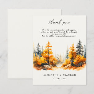 Carte De Remerciements Forêt Tombez amoureux