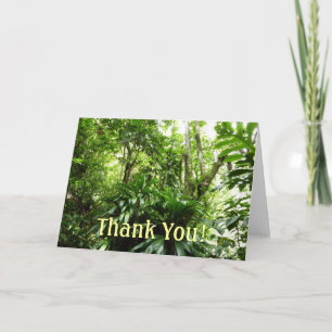 Carte De Remerciements Forêt tropicale humide dominicaine I Nature verte 