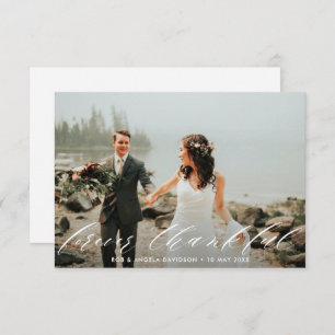 Carte De Remerciements Forever Thankful magnifique script mariage